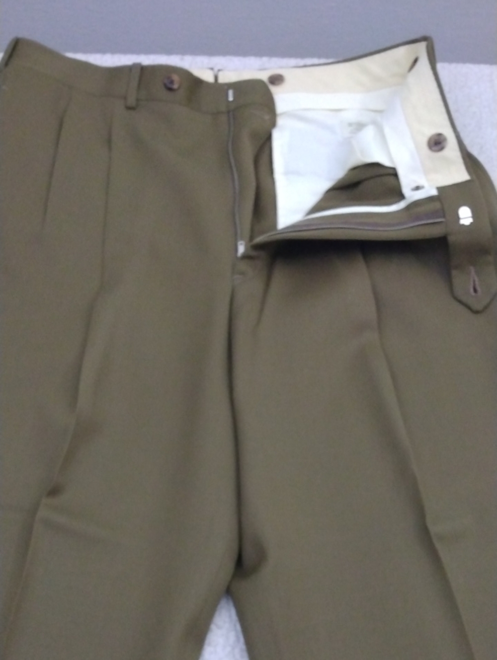 Like New Corbin from Nordstrom Tobacco Brown Wool Pants 34 -32 (Made in USA)